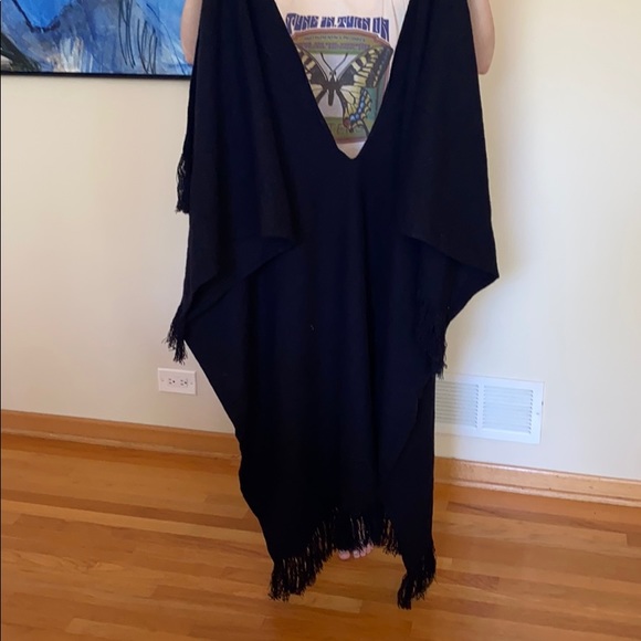 J.Crew Black Poncho - Picture 2 of 4